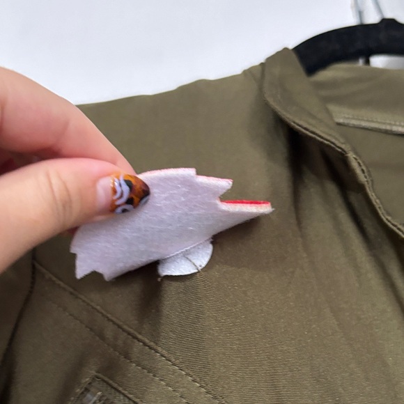 Top gun Olive Green Flight Suit with Patches womens halloween costume - Picture 3 of 6